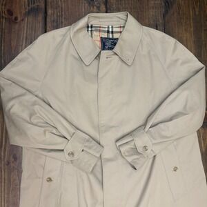 Burberrys made in England Trench Coat Beige Nova Check Lined, 1970s, XL/XXL